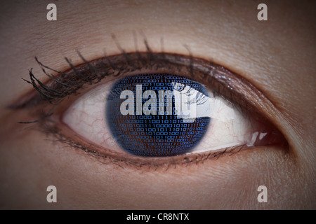 Binary eye Stock Photo