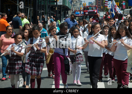 Flag Day Parade in New York Stock Photo