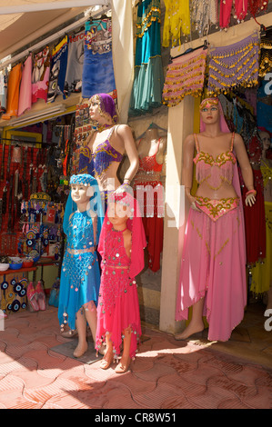 Belly dancing costumes and souvenirs in marmaris, Turkish Aegean Coast, Turkey Stock Photo