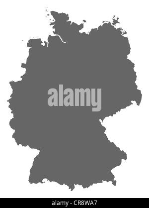 Political map of Germany with the several states. Stock Photo