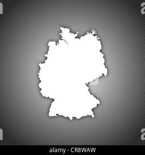 Political map of Germany with the several states. Stock Photo