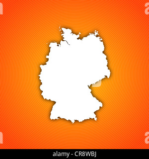 Political map of Germany with the several states. Stock Photo