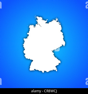 Political map of Germany with the several states. Stock Photo