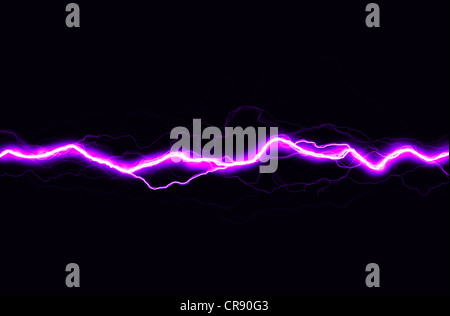 Pink spark on black background Stock Photo