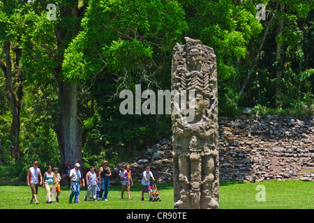 King 18th, Mayan ruins in Copan, UNESCO World Heritage site, Honduras Stock Photo