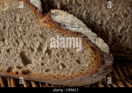 Rye bread with Manitoba flour, sliced, recipe is available Stock Photo