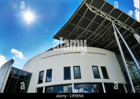 Technical University of Munich, TUM, Faculty of Mechanical Engineering, Eberhard von Kuenheim Building, Garching near Munich Stock Photo