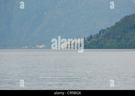 The villa was built in 1787 on the site of a Franciscan monastery for the Cardinal Angelo Maria Durini,Lake Como,Italian Lakes Stock Photo