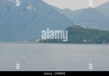 The villa was built in 1787 on the site of a Franciscan monastery for the Cardinal Angelo Maria Durini,Lake Como,Italian Lakes Stock Photo