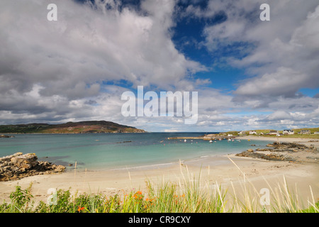 A little harbour along the coast behind Horn Head and the  Doe Castel, Donegal, Ireland, Europe Stock Photo