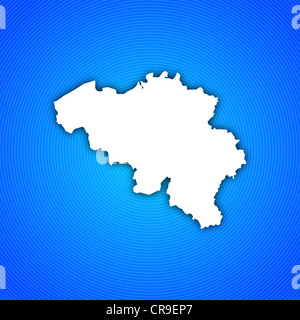 Political map of Belgium with the several states. Stock Photo