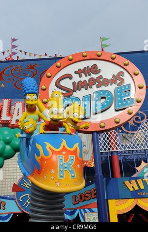 ORLANDO, FLORIDA - JUNE 04, 2012: Universal Studios the Simpson's Ride entrance Stock Photo