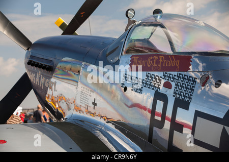 A P-51 Mustang at the 2011 National Championship Air Races in Reno Nevada Stock Photo