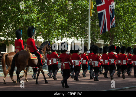 Guardsmen Marching in the Mall Stock Photo