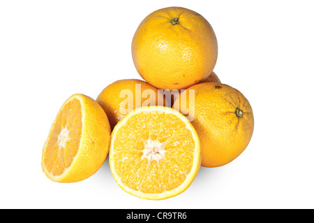 Halved Orange isolated on white Stock Photo