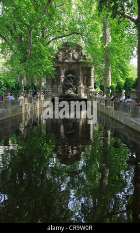 Medici Fountain, Luxembourg Gardens, Paris. Stock Photo