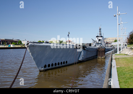 Wisconsin, Manitowoc. Wisconsin Maritime Museum at Manitowoc. World War II submarine USS Cobia. National Historic Landmark. Stock Photo