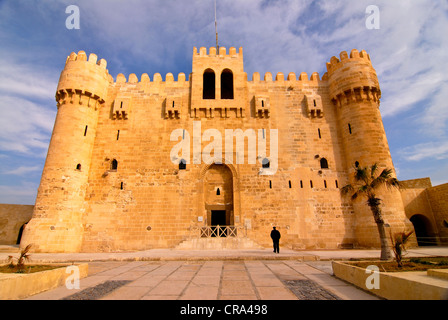 Qaitbay fortress, Alexandria, Egypt, Africa Stock Photo