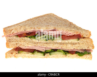 Ham and Salad Sandwich Stock Photo