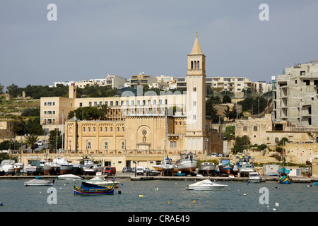 St. Anne's parish church, Marsaskala, Malta, Europe Stock Photo