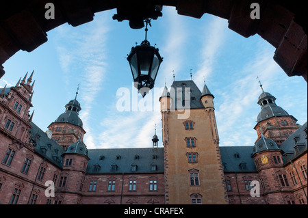 Schloss Johannisburg Castle, on the Main river, Aschaffenburg, Bavaria, Germany, Europe Stock Photo