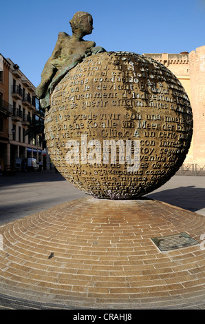 Sculpture Geografia de la Memoria, Elche, Costa Blanca, Spain, Europe Stock Photo