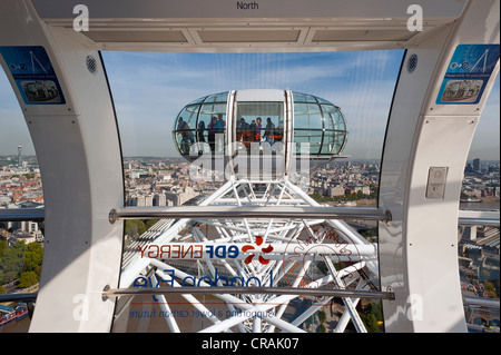 Passenger capsule of the London Eye, London, England, United Kingdom, Europe Stock Photo