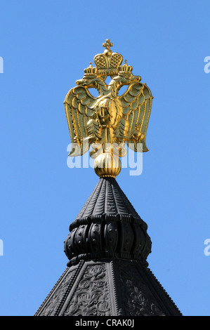 Golden double eagle, Russian Memorial Church, erected in memory of the fallen of the Battle of Leipzig in 1813, Saxony Stock Photo