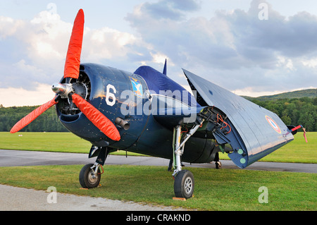 U.S. Navy Grumman TBF Avenger torpedo bombers in park position, Europe's largest meeting of vintage aircraft at Hahnweide Stock Photo