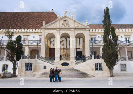 Entrance of the historic university, Coimbra, Portugal, Europe Stock Photo