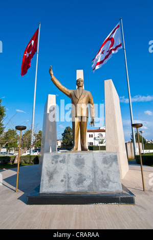 Monument for Mustafa Kemal Atatuerk, Turkish part of Cyprus Stock Photo