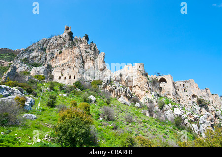 Crusader castle of St. Hilarion, Turkish part of Cyprus Stock Photo