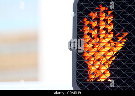 Red hand traffic signal Stock Photo