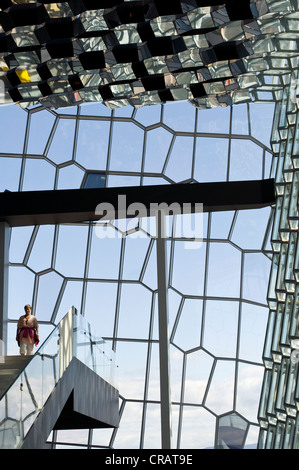 Interior, Harpa concert hall, new landmark of Reykjavík, Iceland, Europe Stock Photo