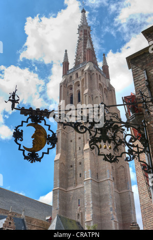 Gruuthusemuseum at Onze-Lieve-Vrouwekerk, Church of Our Lady, historic centre of Burges, UNESCO World Heritage Site Stock Photo