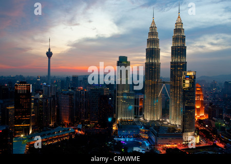 Petronas Twin Towers at Kuala Lumpur, Malaysia Stock Photo