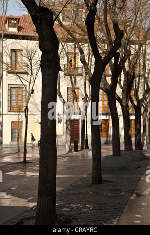 the Plaza Conde Barajas, south of the Plaza Mayor, in what is known as Habsburg Madrid or Madrid de los Austrias, central Madrid Stock Photo