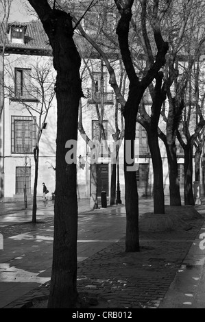 the Plaza Conde Barajas, south of the Plaza Mayor, in what is known as Habsburg Madrid or Madrid de los Austrias, central Madrid Stock Photo