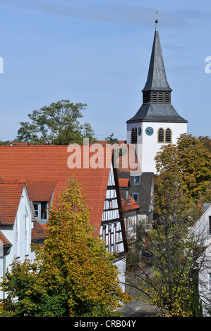 Alter Flecken with St. John's Church, Zuffenhausen district, Stuttgart, Baden-Wuerttemberg, Germany, Europe Stock Photo