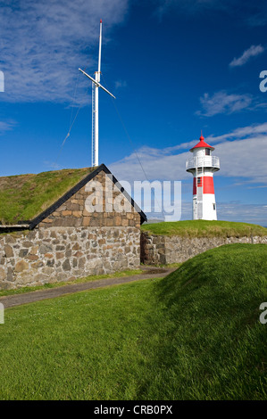 Skansin, a historic fort in Torshavn on the Faroe Islands, Torshavn, Streymoy island, Faroe Islands, North Atlantic Stock Photo