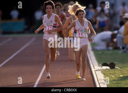 Zola Budd competing at the 1984 Summer Olympic Games, Los Angeles, CA. Stock Photo