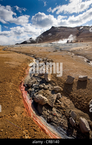 High temperature area Námaskarð at Lake Myvatn, North Iceland, Iceland, Europe Stock Photo