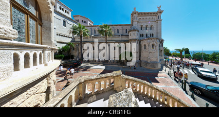 View from the Palace of Justice towards Saint Nicholas Cathedral, Monte Carlo, Principality of Monaco, Côte d'Azur Stock Photo