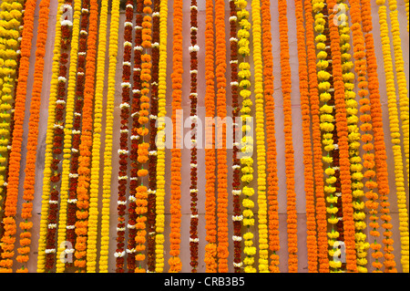 Floral decorations in Kamakhya Temple, a Hindu temple, Guwahati, Assam, North East India, India, Asia Stock Photo