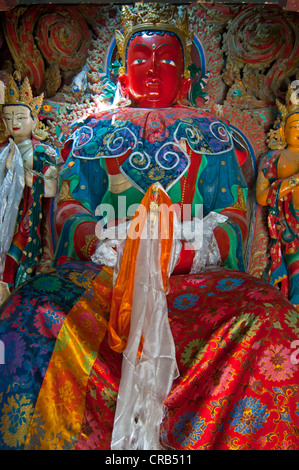 Buddha in the Kumbum of Gyantse Monastery, Gyantse, Tibet, Asia Stock Photo