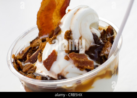 A Burger King bacon ice cream sundae.  Stock Photo