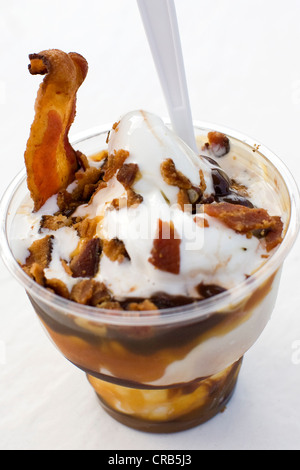 A Burger King bacon ice cream sundae.  Stock Photo