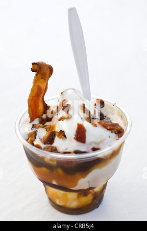 A Burger King bacon ice cream sundae.  Stock Photo