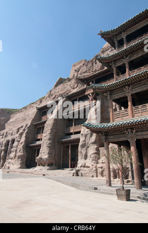 Yungang Grottoes, early Buddhist cave temples, Unesco World Heritage Site, Shanxi, China, Asia Stock Photo