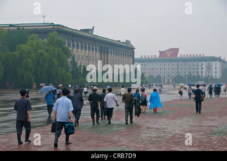 Kim Il Sung Square, Pyongyang, North Korea, Asia Stock Photo